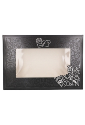 Cateringdoos Pico Black & Venster 36x25x8cm 100stuks op is op