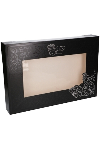 Cateringdoos Pico Black & Venster 55x37.5x8cm 50stuks op is op