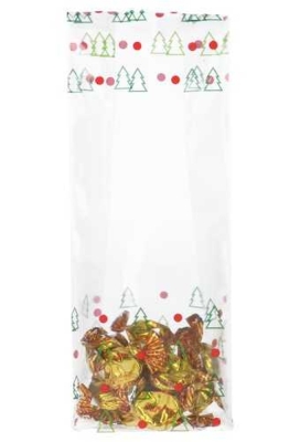 Cellofaan Zakjes Met Blokbodem Christmas Tree 10x6x28cm 100stuks