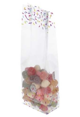 Cellofaan Zakjes Met Blokbodem Hagel 10x6x28cm 100stuks