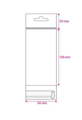 Cellofaan Zakjes Transp. & Wit Euroslot & Plakstrip 120x65mm 500stuks