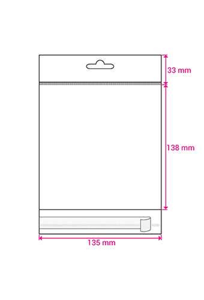 Cellofaan Zakjes Transp. & Wit Euroslot & Plakstrip 135x138mm 250stuks