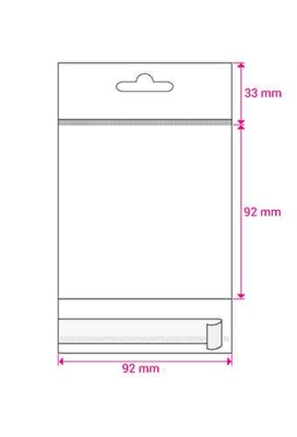 Cellofaan Zakjes Transp. & Wit Euroslot & Plakstrip 92x92mm 250stuks