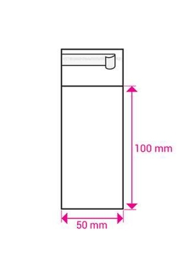 Cellofaan Zakjes Transparant Met Plakstrip 100x50mm 500stuks