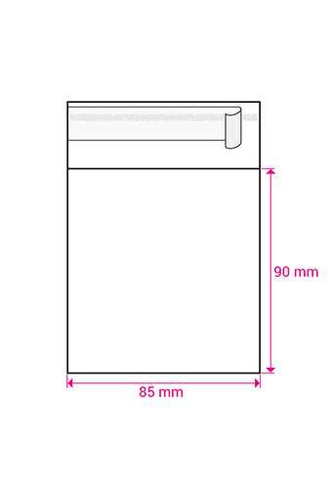 Cellofaan Zakjes Transparant Met Plakstrip 85x90mm 100stuks