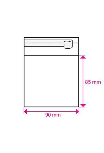 Cellofaan Zakjes Transparant Met Plakstrip 90x85mm 250stuks