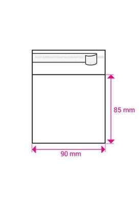 Cellofaan Zakjes Transparant Met Plakstrip 90x85mm 250stuks