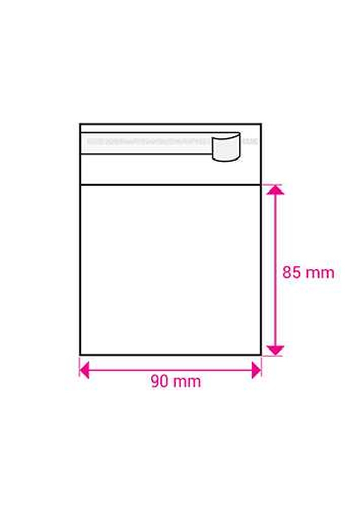 Cellofaan Zakjes Transparant Met Plakstrip 90x85mm 250stuks