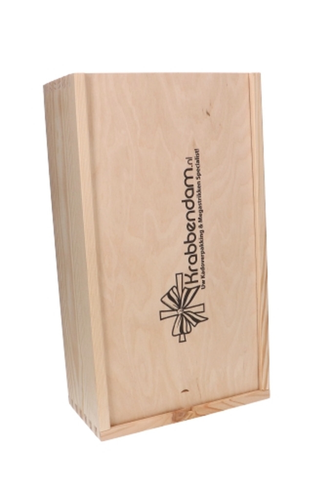 Champagnekist 2 Fles Digitaal 1kleur Bedrukking 40x24.3x12.3cm 10st