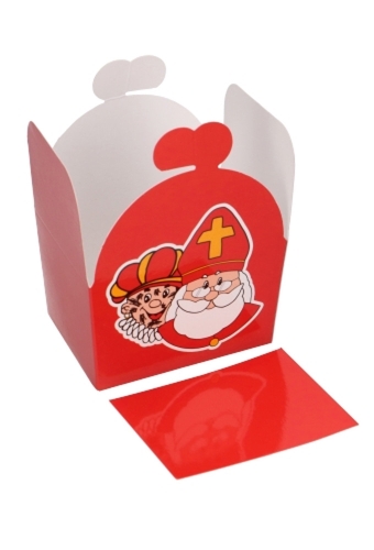 Chocolade Pepernoten Doosjes Sint & Piet 250gram 9.5x7.5x6cm 25stuks