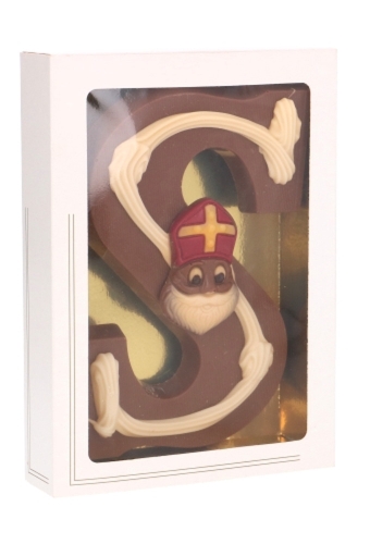 Chocoladeletterdozen Wit 17.7x12.2x3.5cm 48stuks