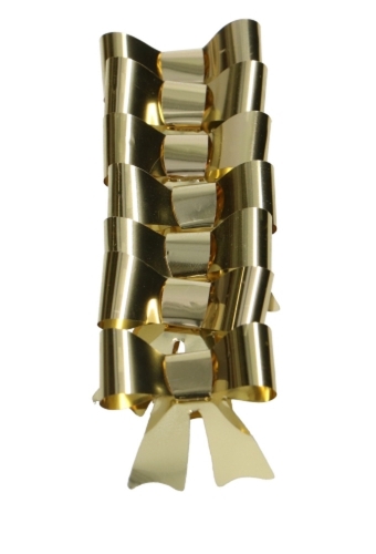 Decoplakker Vlinderstrikje Goud met plakker 4 cm 50stuks