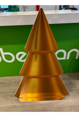 Decoratie Grote Etalage Staande Gouden Kerstboom 74 x 108cm 1stuks