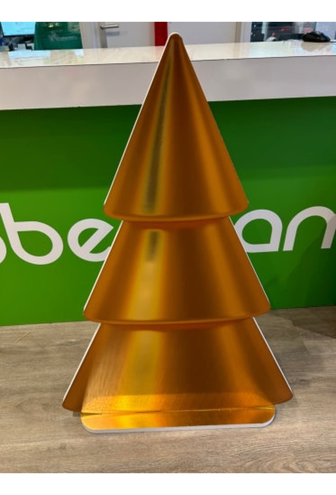 Decoratie Grote Etalage Staande Gouden Kerstboom 74 x 108cm 1stuks