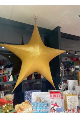 Decoratie Pionbino Stars Goud Xl Groot 180cm doorsnee Met Koord 1stuks