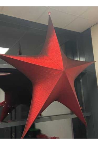 Decoratie Pionbino Stars Rood Xl Groot 180cm doorsnee Met Koord 1stuks