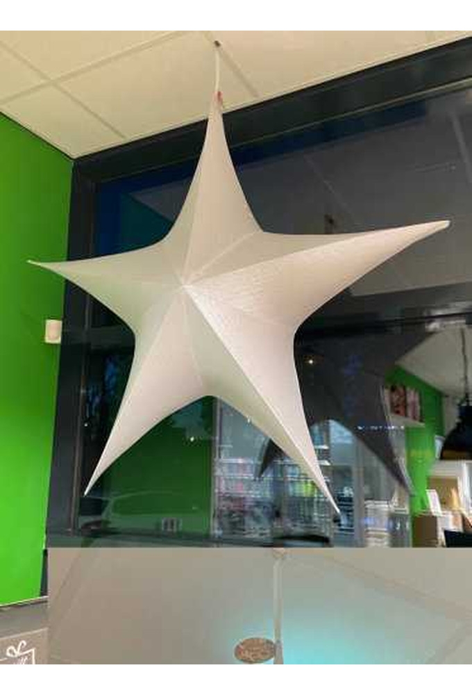 Decoratie Pionbino Stars Wit Groot 135cm doorsnee Met Koord 1stuks