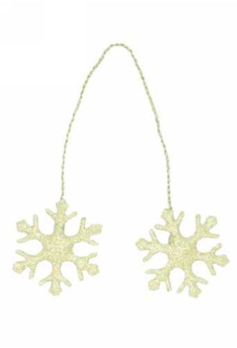 Decoratie Sneeuwvlok & IJzerdraad Goud D3.5 x 15cm 24stuks