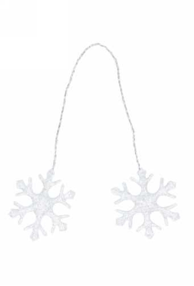 Decoratie Sneeuwvlok & IJzerdraad Zilver D3.5 x 15cm 24stuks