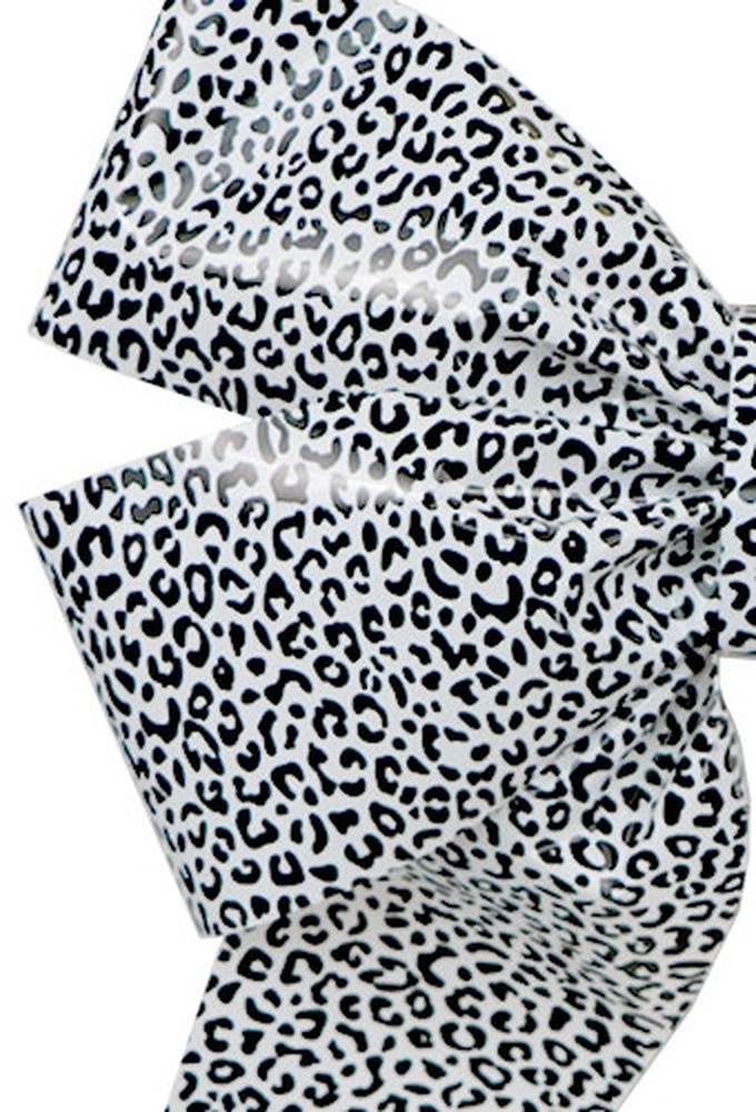 Decoratie Strik Livorno Wit Met Panter Print Zwart 70x50+60cm
