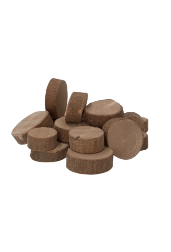 Decoratie Strooi Hout Ronde Schijven Naturel 3 a 8cm 80grams