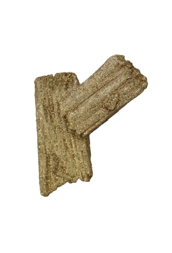 Decoratie Strooi Hout Snippers Glitter Goud 3 a 8cm 1 Liter