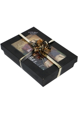 Dekseldoos Tomar Zwart Met Deksel & Venster 21x14x5cm 290gram 25stuks