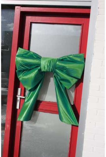 Deurstrik Dubbel Groen Lucca 77x50+40cm & Zuignap lint 25cm