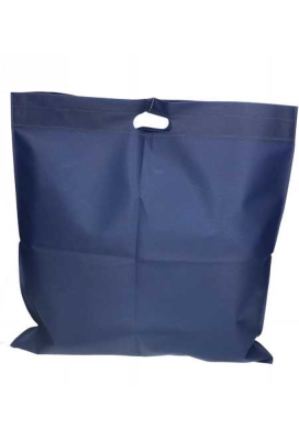 Draagtas Dongo Nonwoven Uitgesneden Handvat Blauw 58x50cm 200stuks