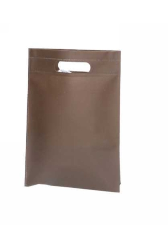 Draagtas Dongo Nonwoven Uitgesneden Handvat Bruin 23.5x35cm 200stuks