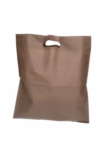 Draagtas Dongo Nonwoven Uitgesneden Handvat Bruin 38.5x45cm 200stuks