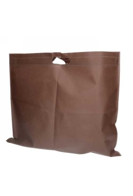 Draagtas Dongo Nonwoven Uitgesneden Handvat Bruin 58x50cm 200stuks