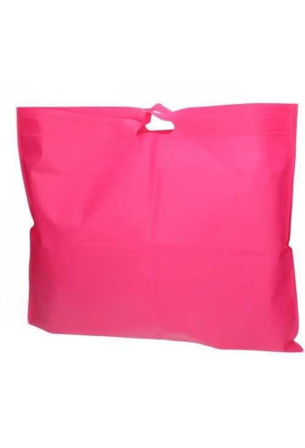 Draagtas Dongo Nonwoven Uitgesneden Handvat Fuchsia 48x50cm200stuks