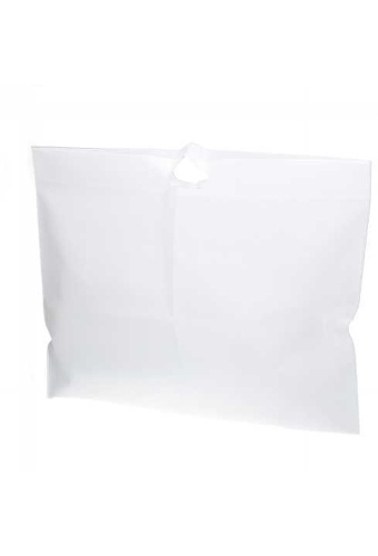 Draagtas Dongo Nonwoven Uitgesneden Handvat Wit 58x50cm 200stuks