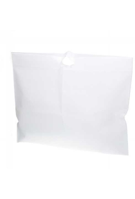 Draagtas Dongo Nonwoven Uitgesneden Handvat Wit 58x50cm 200stuks