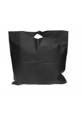 Draagtas Dongo Nonwoven Uitgesneden Handvat Zwart 48x50cm 200stuks