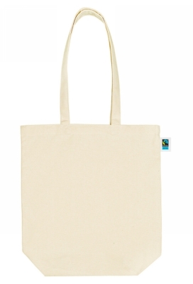 Draagtas Katoen Fairtrade Ecru Met Hengsel 300gram 42x42x12cm 100stuks