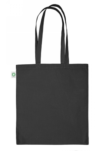 Draagtas Katoen Fairtrade Zwart Met Hengsel 150grams 38x42cm 250stuks