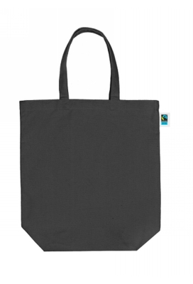 Draagtas Katoen Fairtrade Zwart Met Hengsel 300gram 42x42x12cm 100st