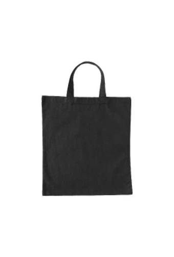 Draagtas Katoen High Quality 140gr Zwart & Kort Hengsel 38x42cm