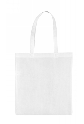 Draagtassen Non Woven Wit Met Hengsel 38x42cm 80 grams 250stuks