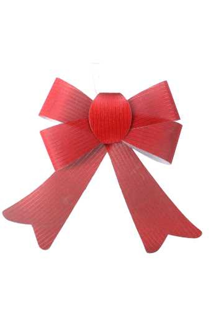 Dubbele Strik Glitter Rood Lijn Genua & IJzerdraad 2x 7cm. 14x21cm 2st