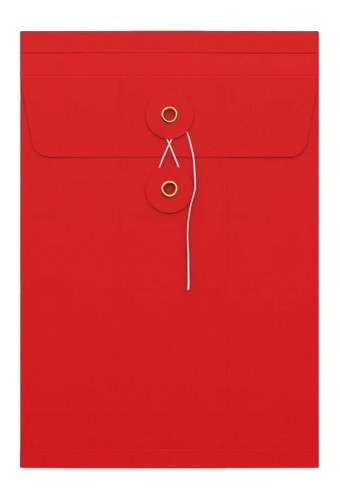 Envelop Met Japanse Sluiting Tokyo Rood 22.9x16.2x2.5cm 100stuks