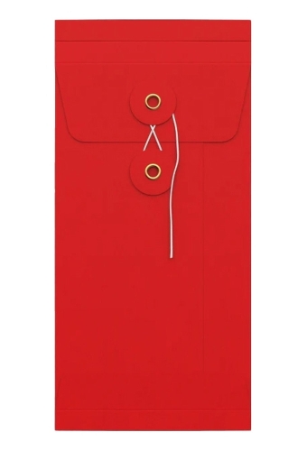 Envelop Met Japanse Sluiting Tokyo Rood 22x11x2.5cm 100stuks