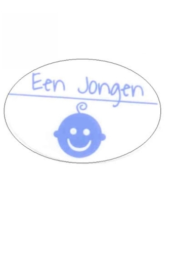 Etiketten Baby Een Jongen Blauw 3.8x2.5 cm 500stuks