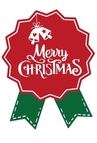 Etiketten Cadeauzegel Kerst Merry Christmas 4x5cm 500stuks