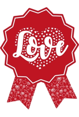 Etiketten Cadeauzegel Liefde Love Hartjes 4x5cm 500stuks