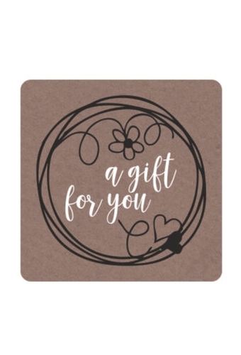 Etiketten Everyday A Gift For You Kraft 3.9x3.9cm 250stuks