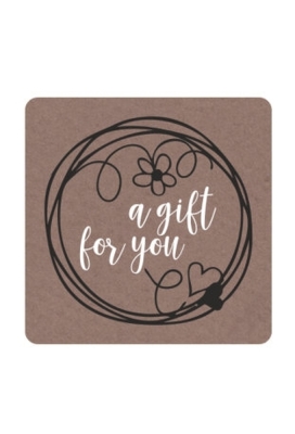 Etiketten Everyday A Gift For You Kraft 3.9x3.9cm 250stuks