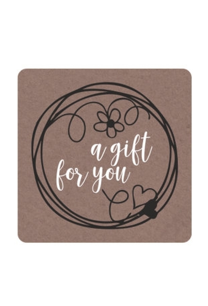 Etiketten Everyday A Gift For You Kraft 3.9x3.9cm 250stuks